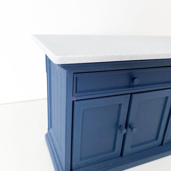 Barbie Integrity Doll Navy Kitchen Island 1:6 Scale 3 Matched Chairs 3D Printed - Picture 5 of 13